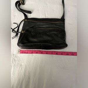 HOBO crossbody multi zipper black bag